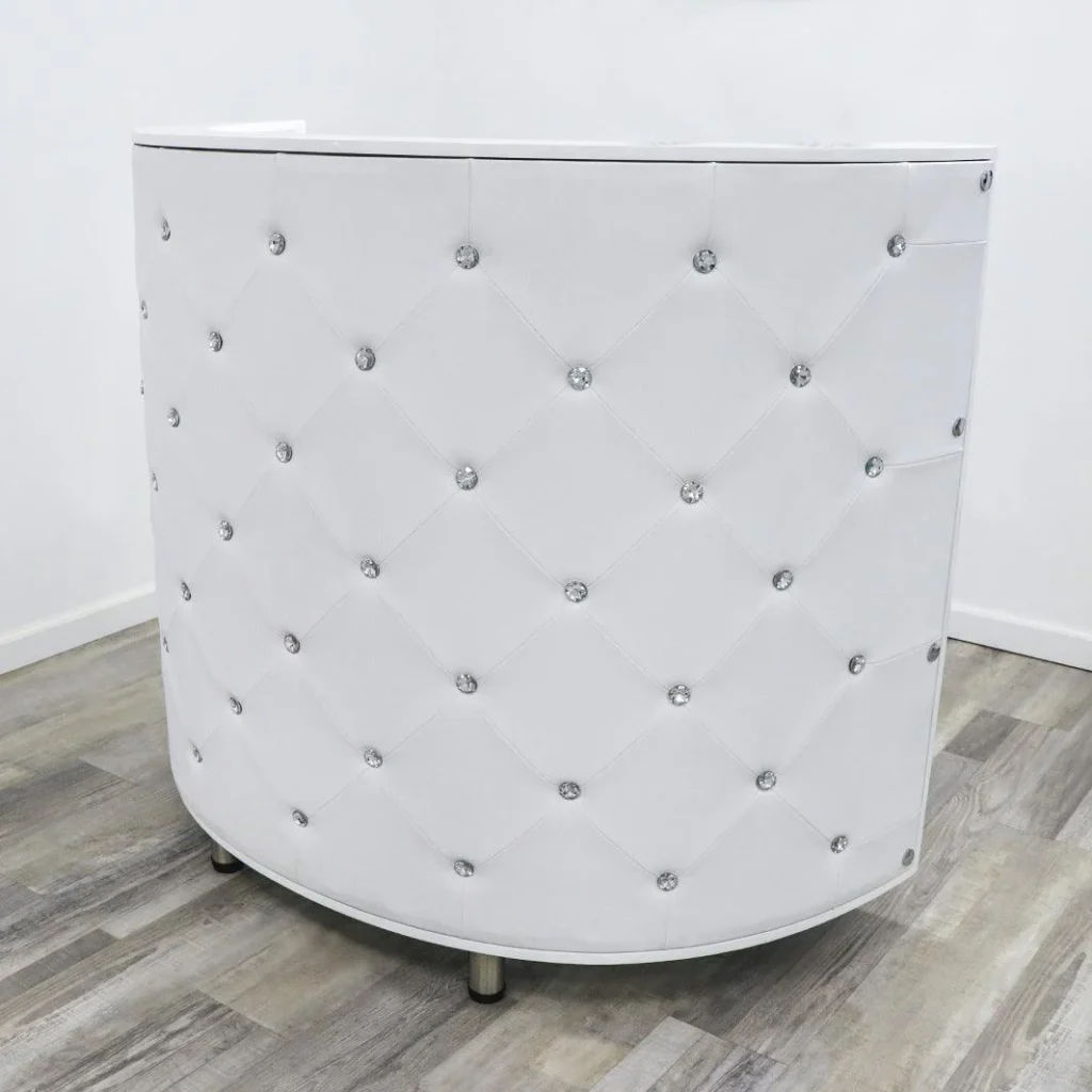 White Glam Reception Desk
