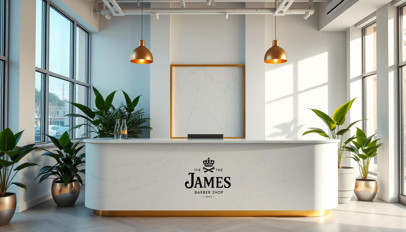 beauty salon reception desk