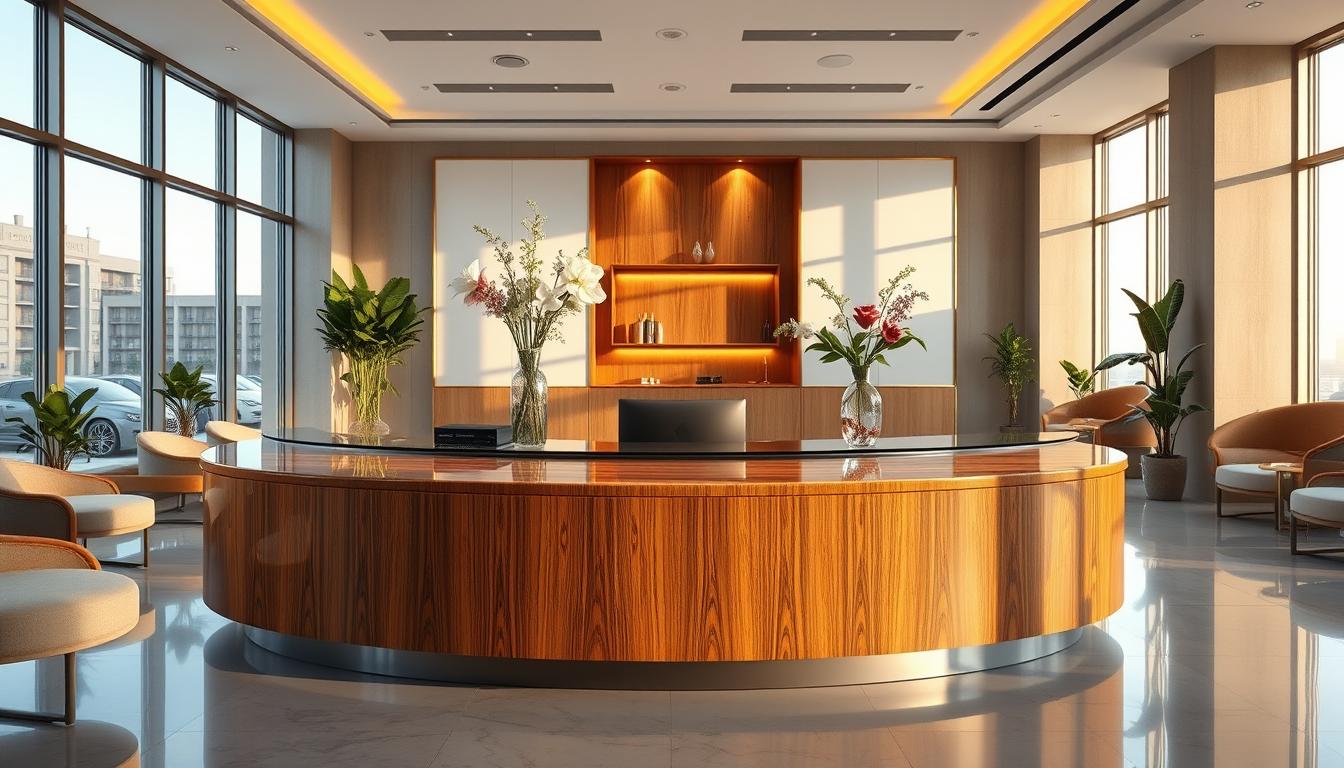 salon reception desk
